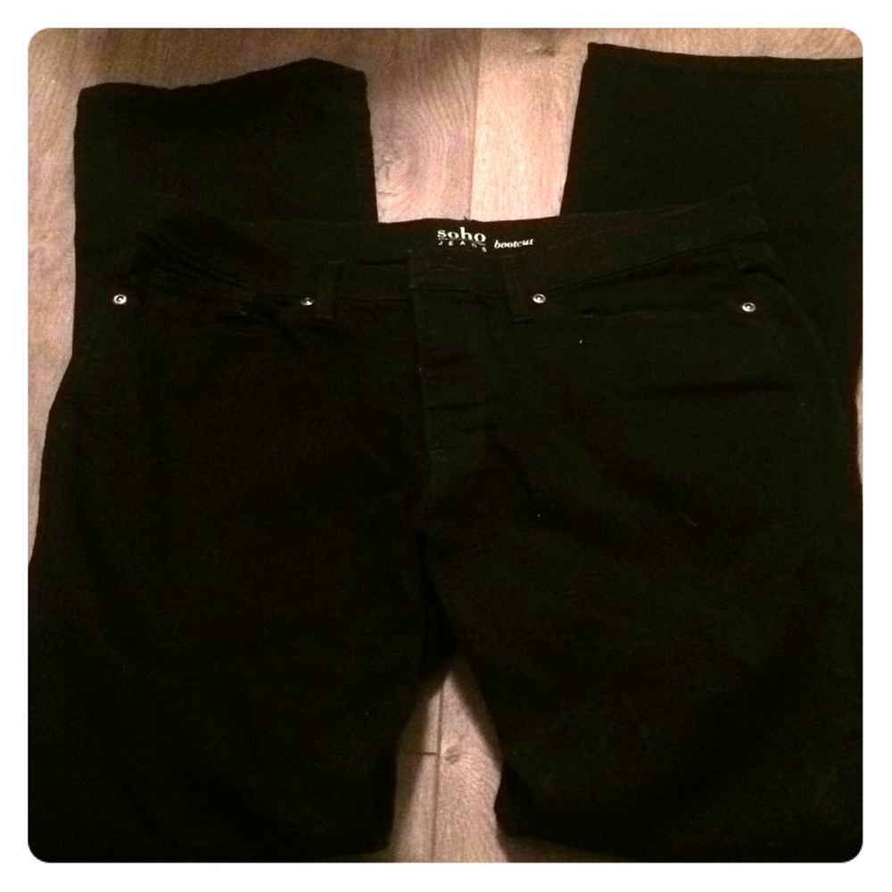 New York and Co boot cut jeans. Black size 14